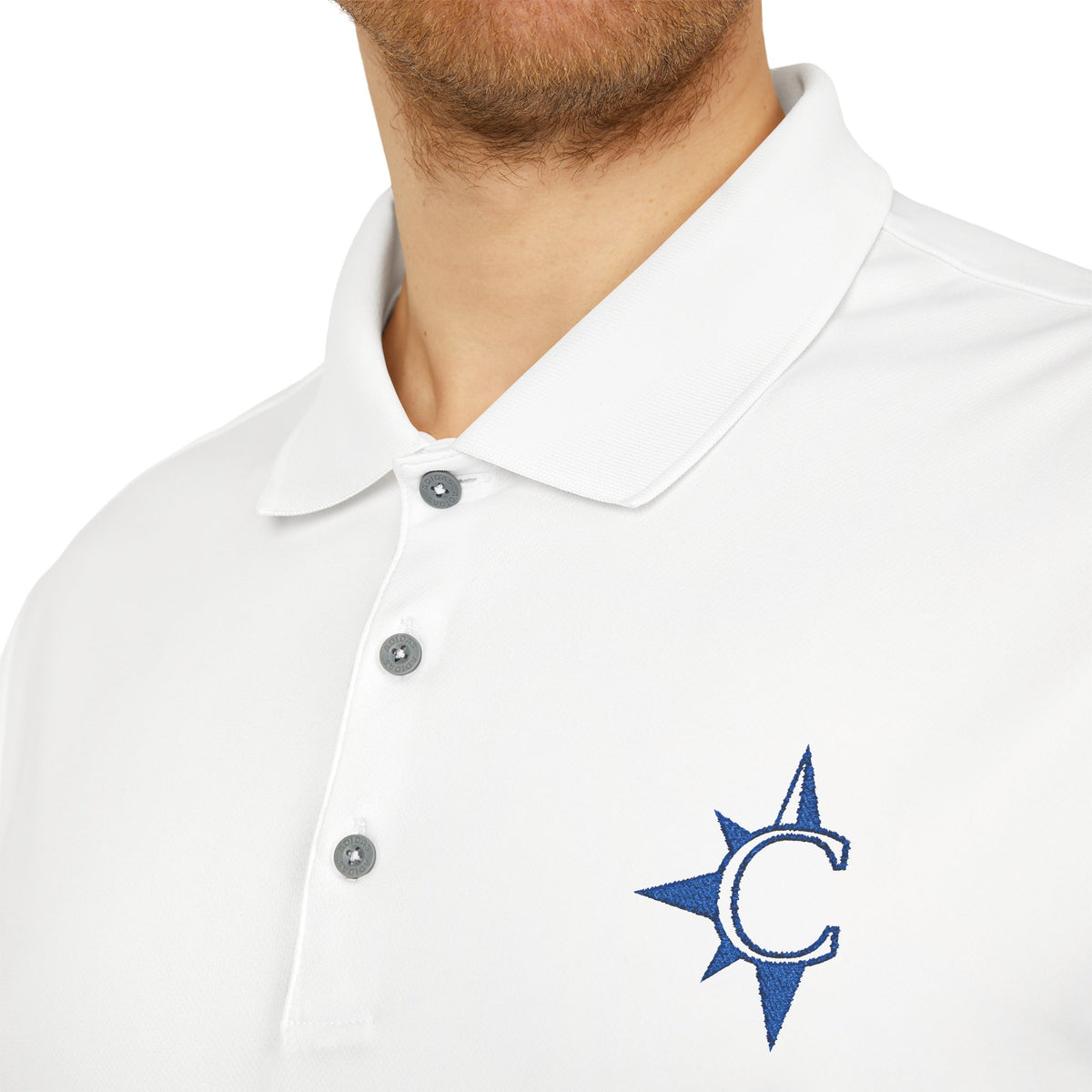 Adidas Performance Polo - Compass Logo Blue