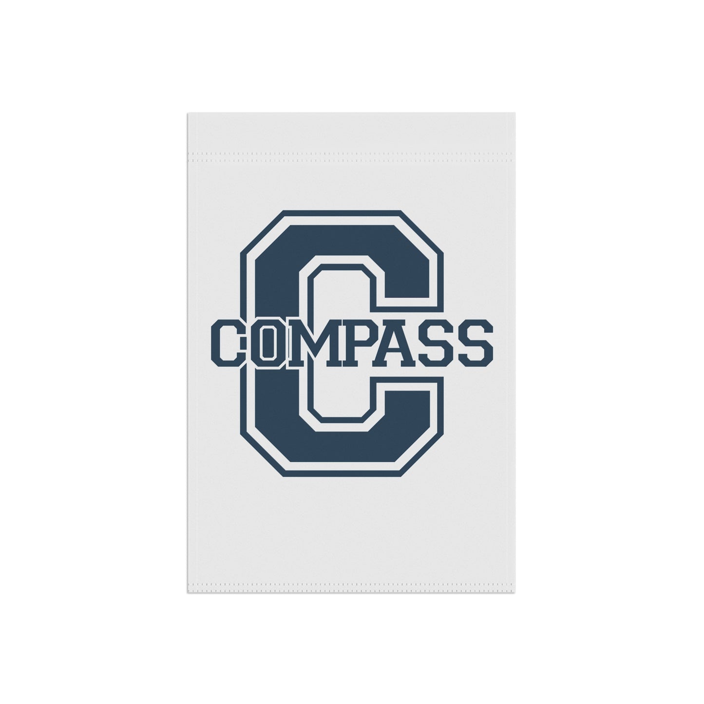 Compass Letter Garden Flag — Collegiate Initial Outdoor Banner