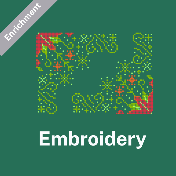 MONDAY: Embroidery (1st Grade) Spring