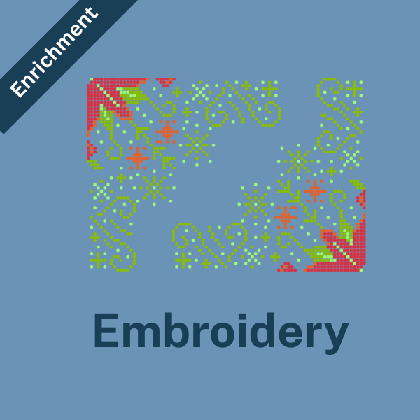 MONDAY: Embroidery (2nd-4th Grade) Spring