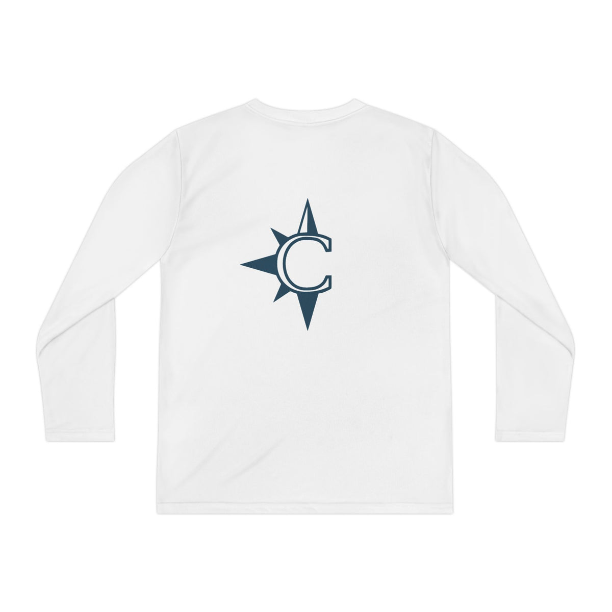 Youth Long Sleeve Athletic Tee — Compass School of Texas Logo