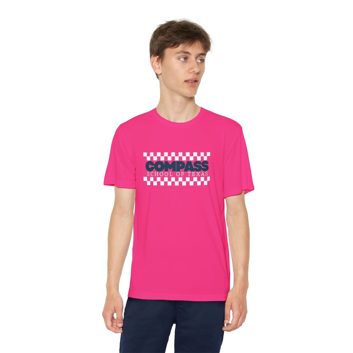 Youth Compass Tee — Kids' Athletic Logo T-Shirt