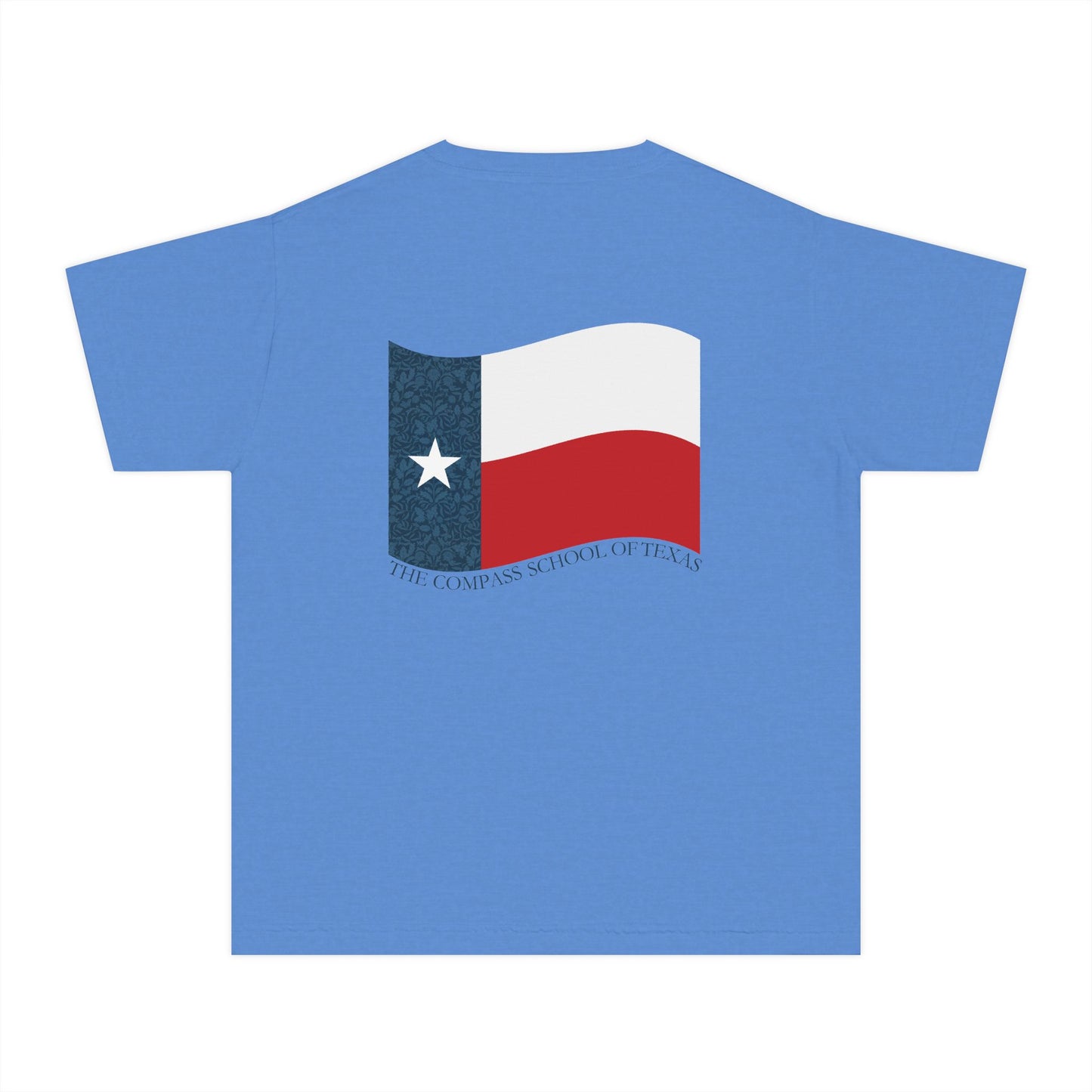 Youth Tee — Texas Flag Vintage Graphic (The Compass School of Texas)