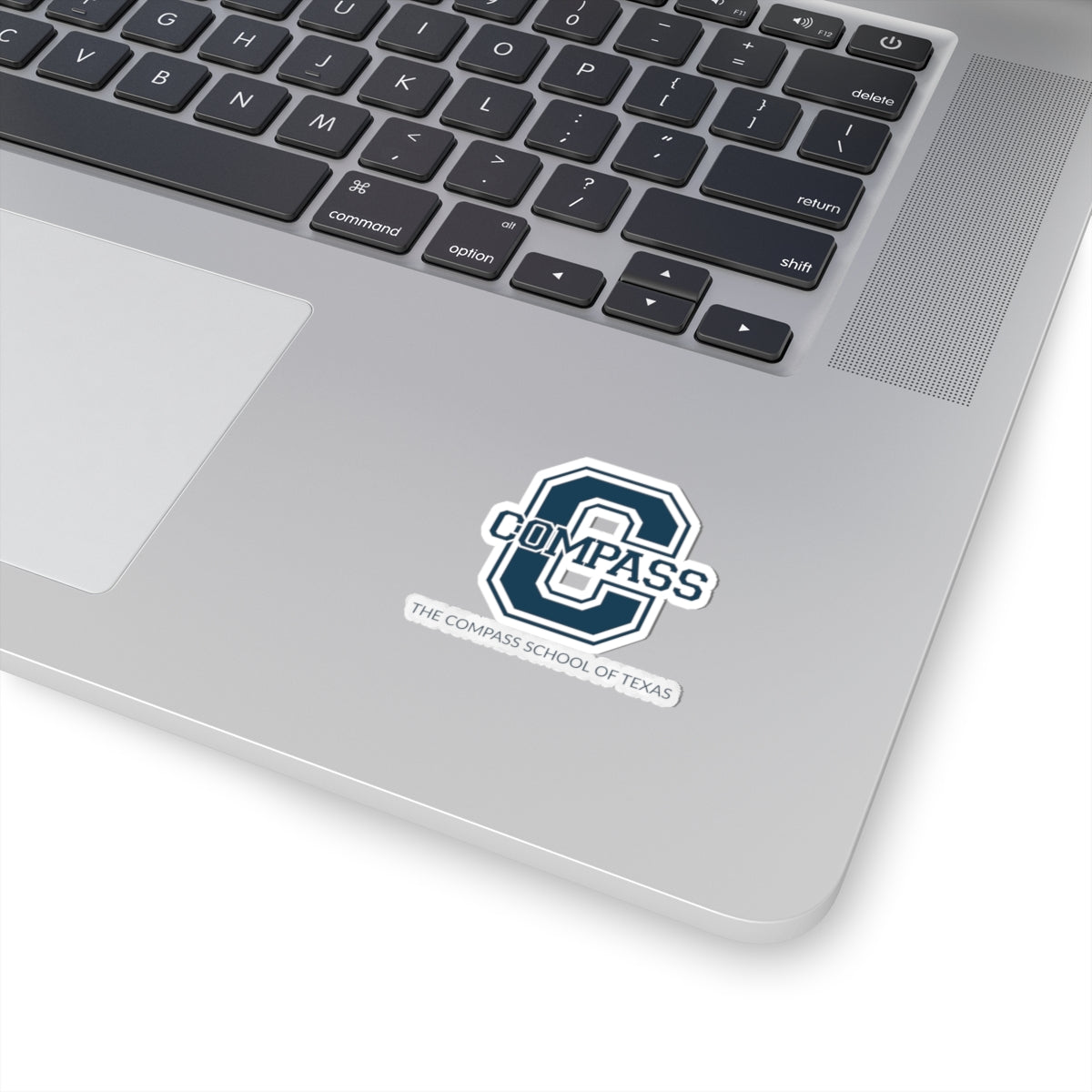 Compass C Letter Sticker — Varsity Monogram Kiss-Cut Decal