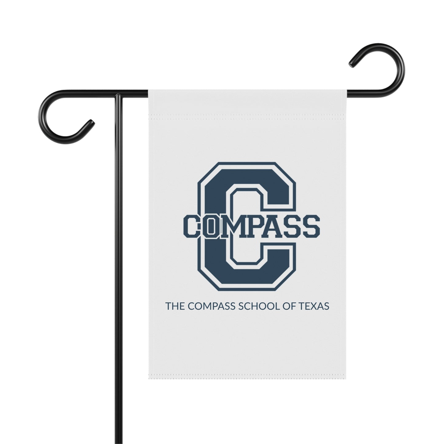 Compass Letter Garden Flag — Collegiate Initial Outdoor Banner