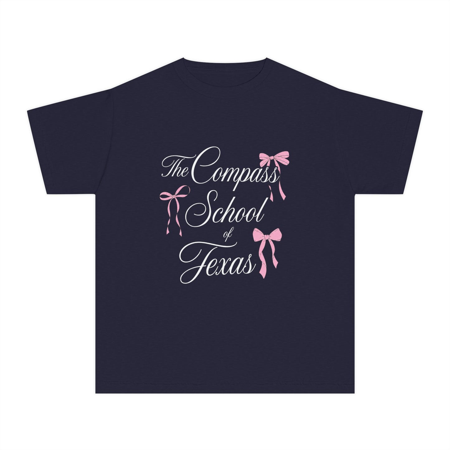 The Compass School of Texas Pink Ribbon Logo