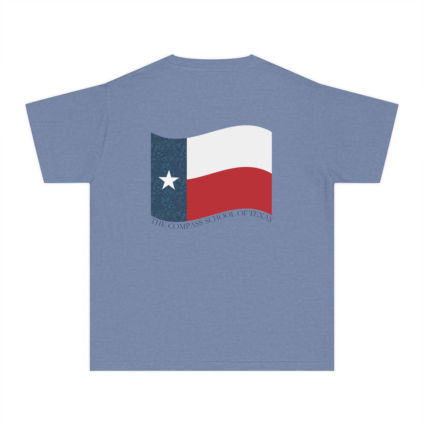 Youth Tee — Texas Flag Vintage Graphic (The Compass School of Texas)