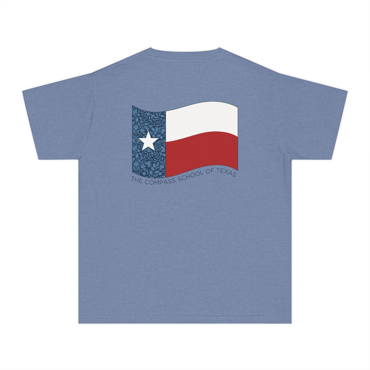 Youth Tee — Texas Flag Vintage Graphic (The Compass School of Texas)
