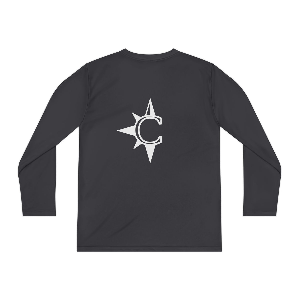 Youth Long Sleeve Athletic Tee — Compass School of Texas Logo