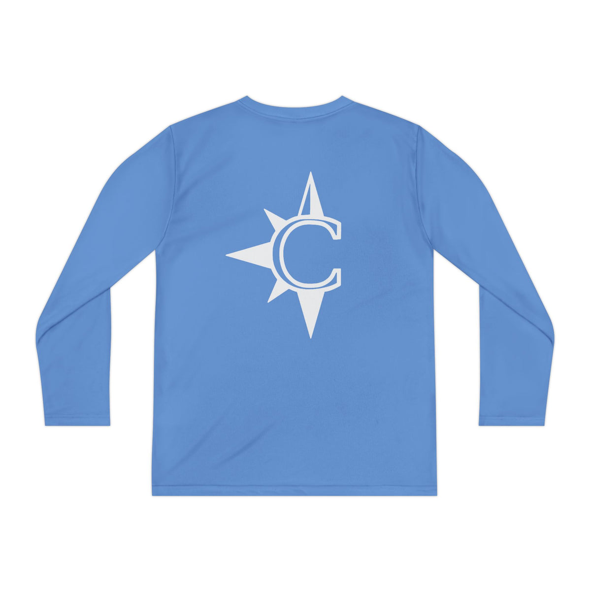 Youth Long Sleeve Athletic Tee — Compass School of Texas Logo