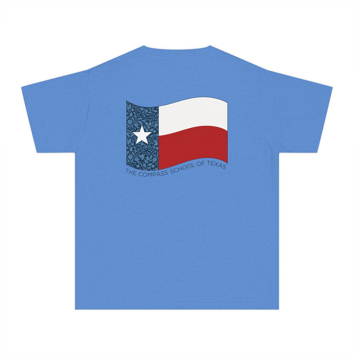 Youth Tee — Texas Flag Vintage Graphic (The Compass School of Texas)