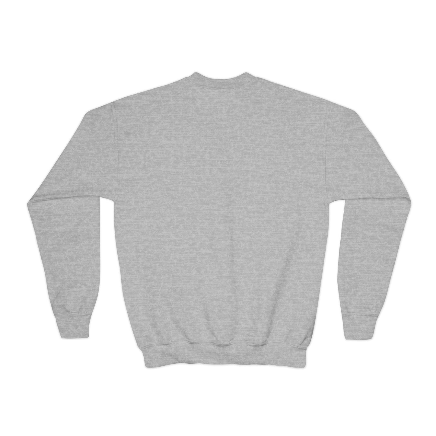 Youth Crewneck Sweatshirt - Minimal Tiny Text White