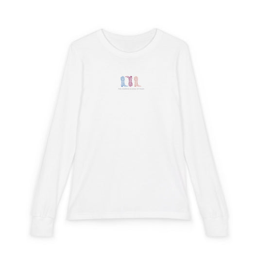 Youth Long Sleeve Tee — Pastel 'LOL' Minimal Graphic