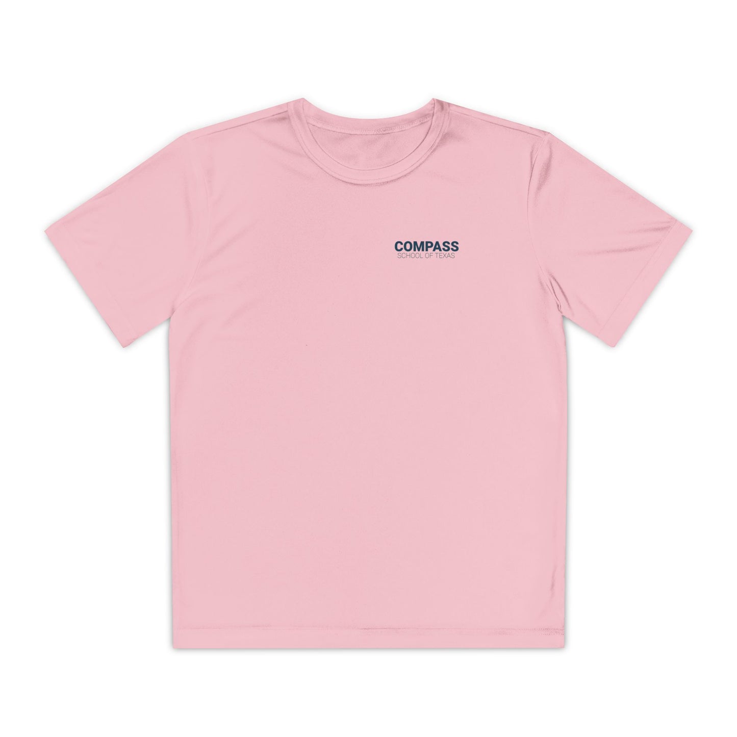 Compass School of Texas Youth T-Shirt — Repeating Logo Graphic Tee