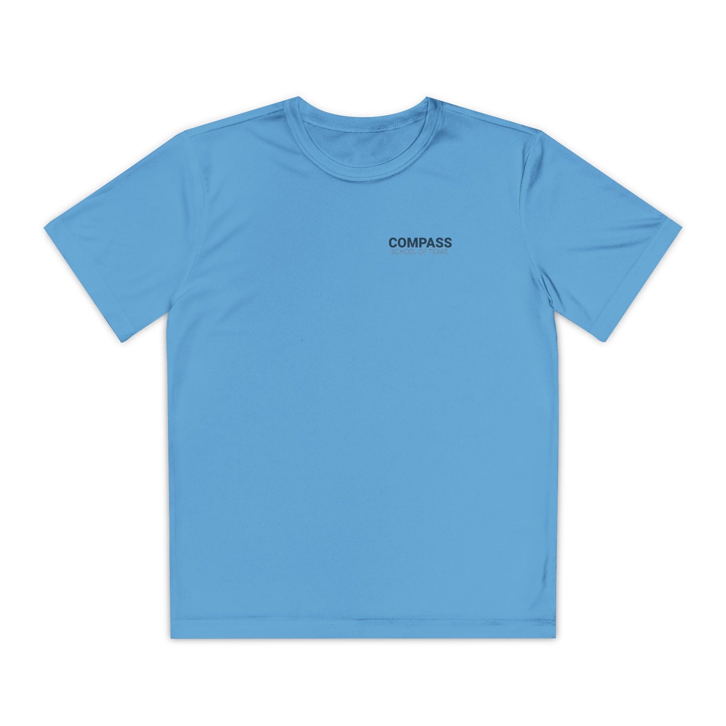 Compass School of Texas Youth T-Shirt — Repeating Logo Graphic Tee