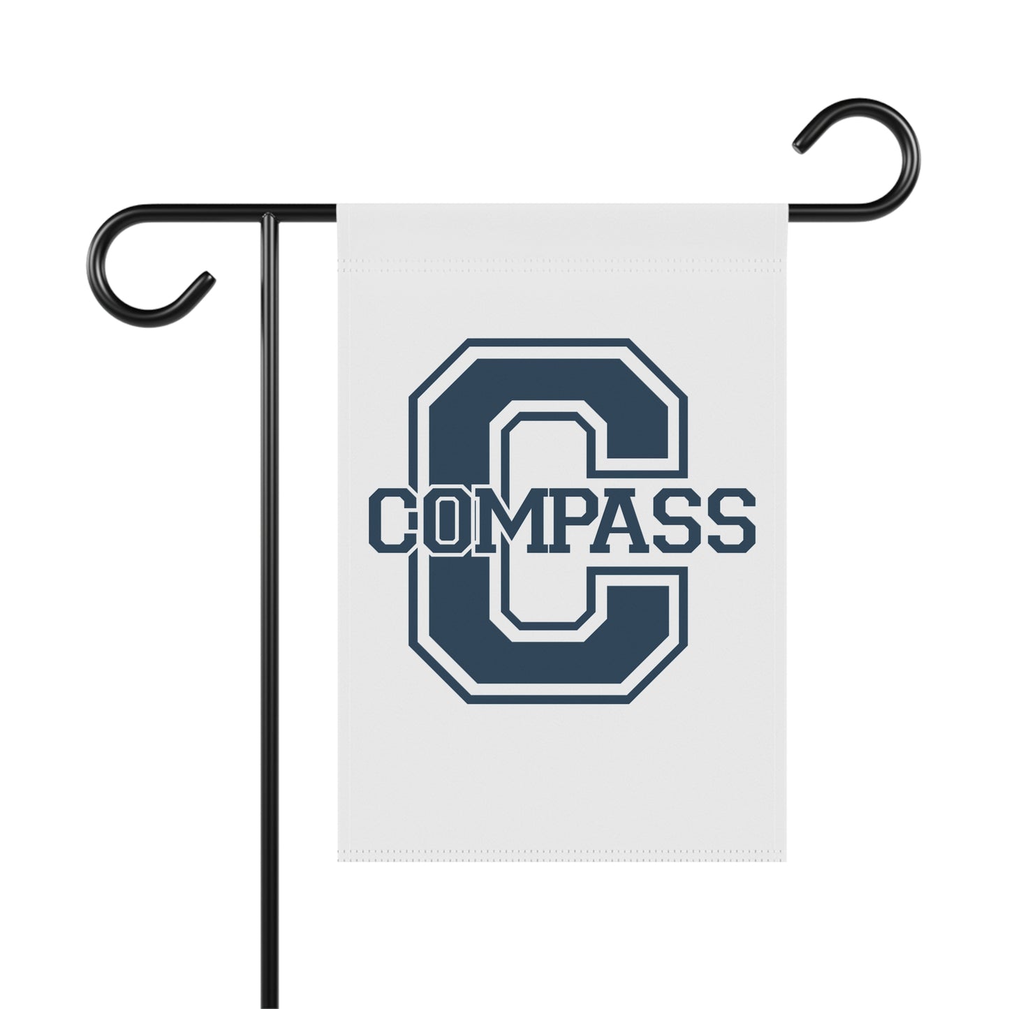 Compass Letter Garden Flag — Collegiate Initial Outdoor Banner