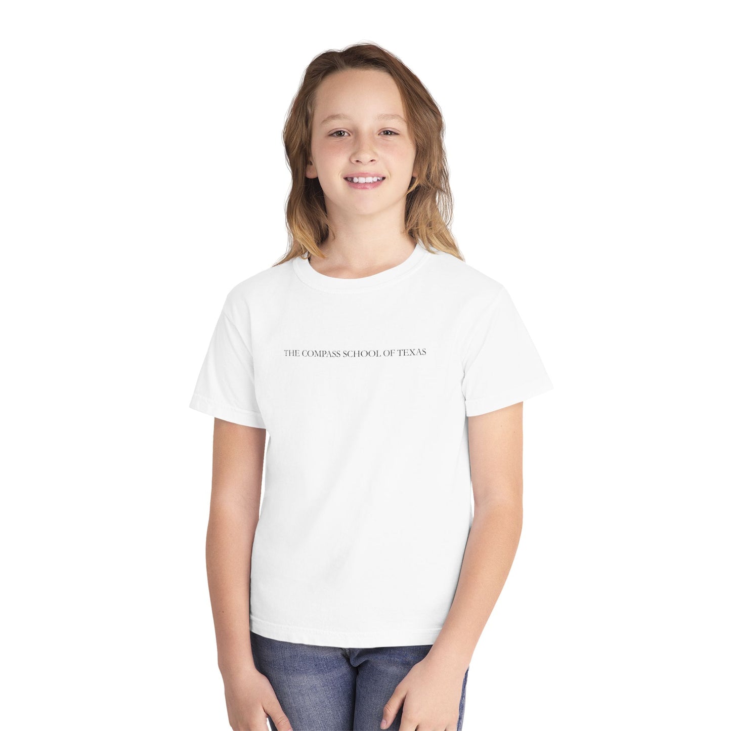 Youth Tee — Texas Flag Vintage Graphic (The Compass School of Texas)