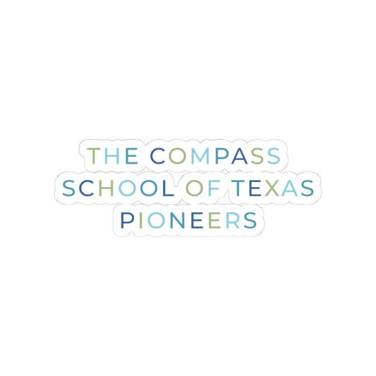 The Compass School of Texas Pioneers Sticker - School Logo Kiss-Cut Vinyl