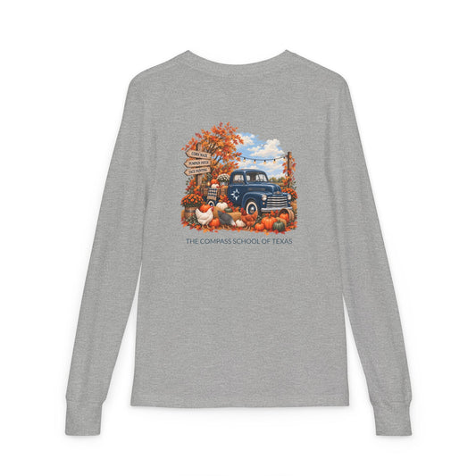 Youth Long Sleeve Tee – The Compass School of Texas Vintage Holiday Car Design