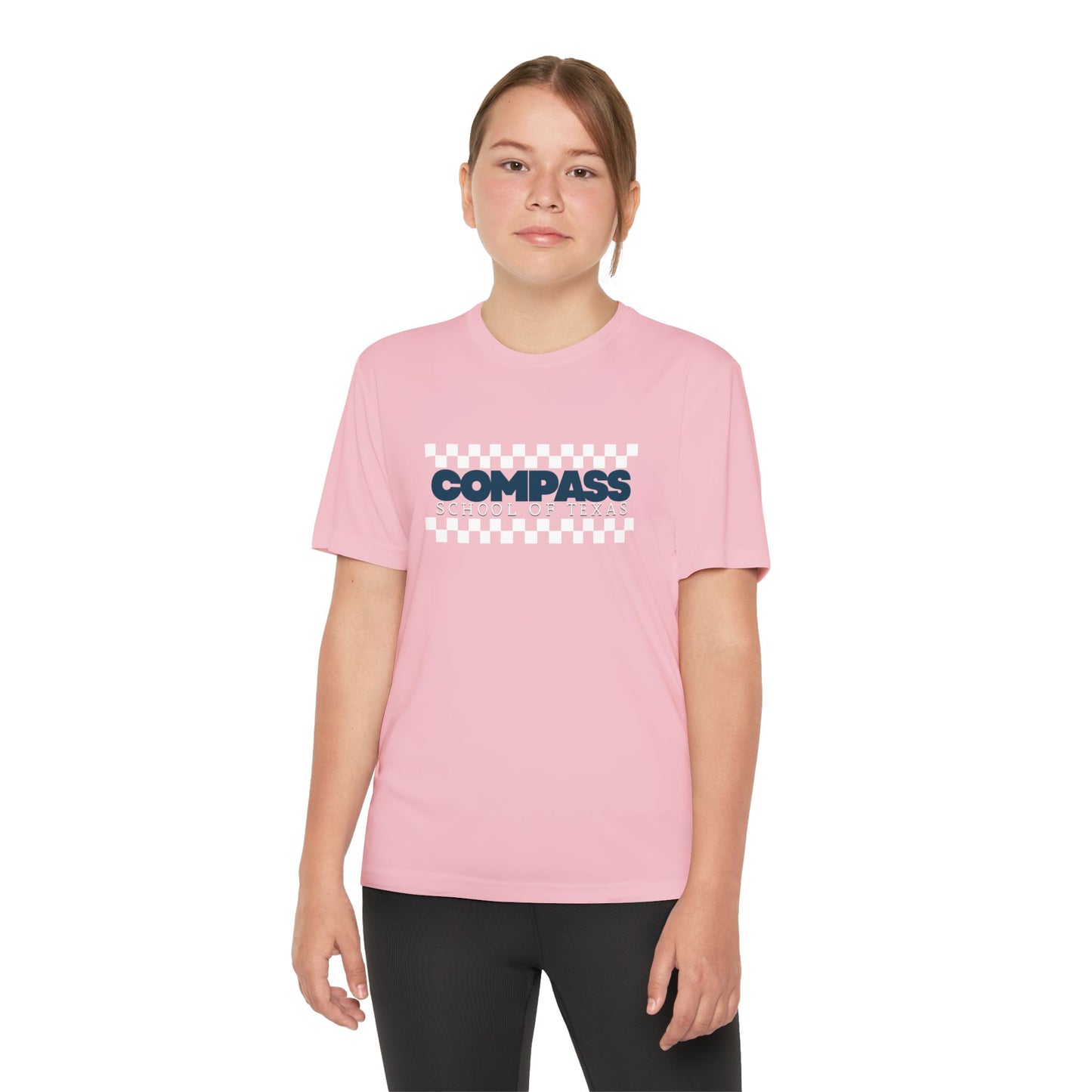 Youth Compass Tee — Kids' Athletic Logo T-Shirt