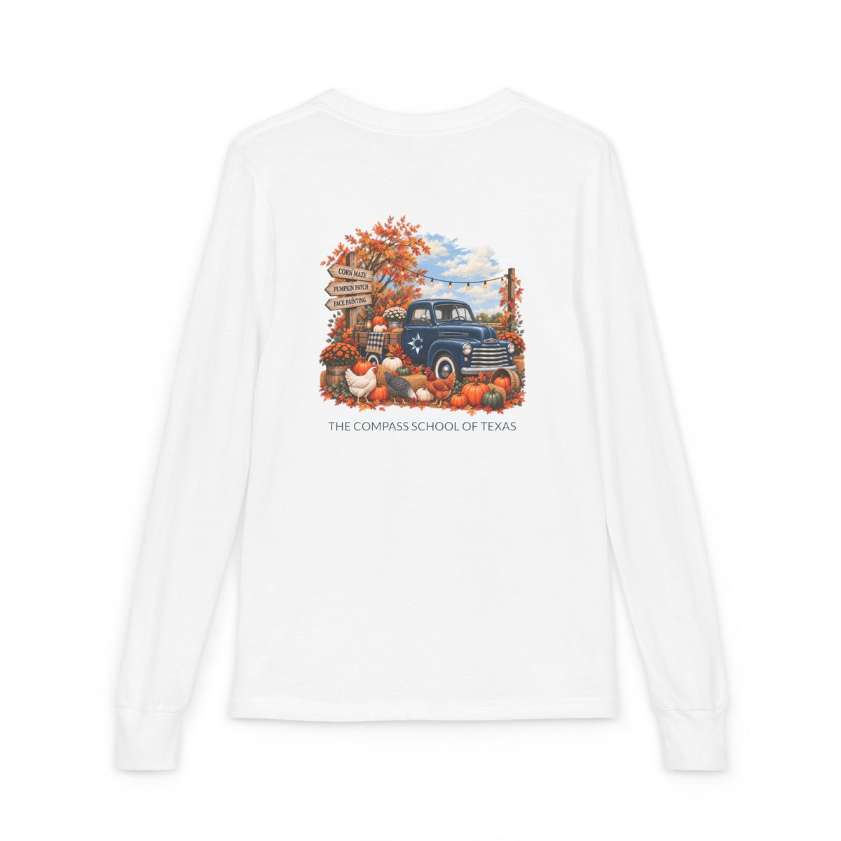 Youth Long Sleeve Tee – The Compass School of Texas Vintage Holiday Car Design