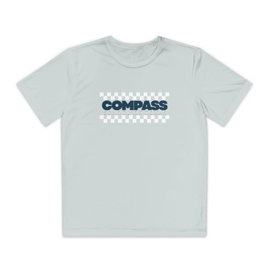 Youth Compass Tee — Kids' Athletic Logo T-Shirt
