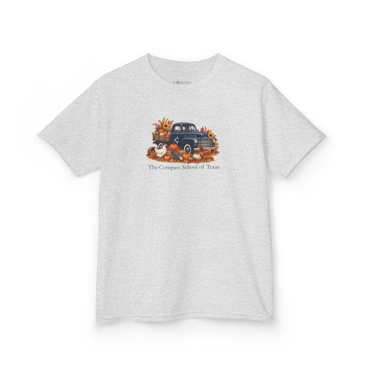 Kids Fall Festival Vintage Truck T‑Shirt — "The Compass School of Texas"