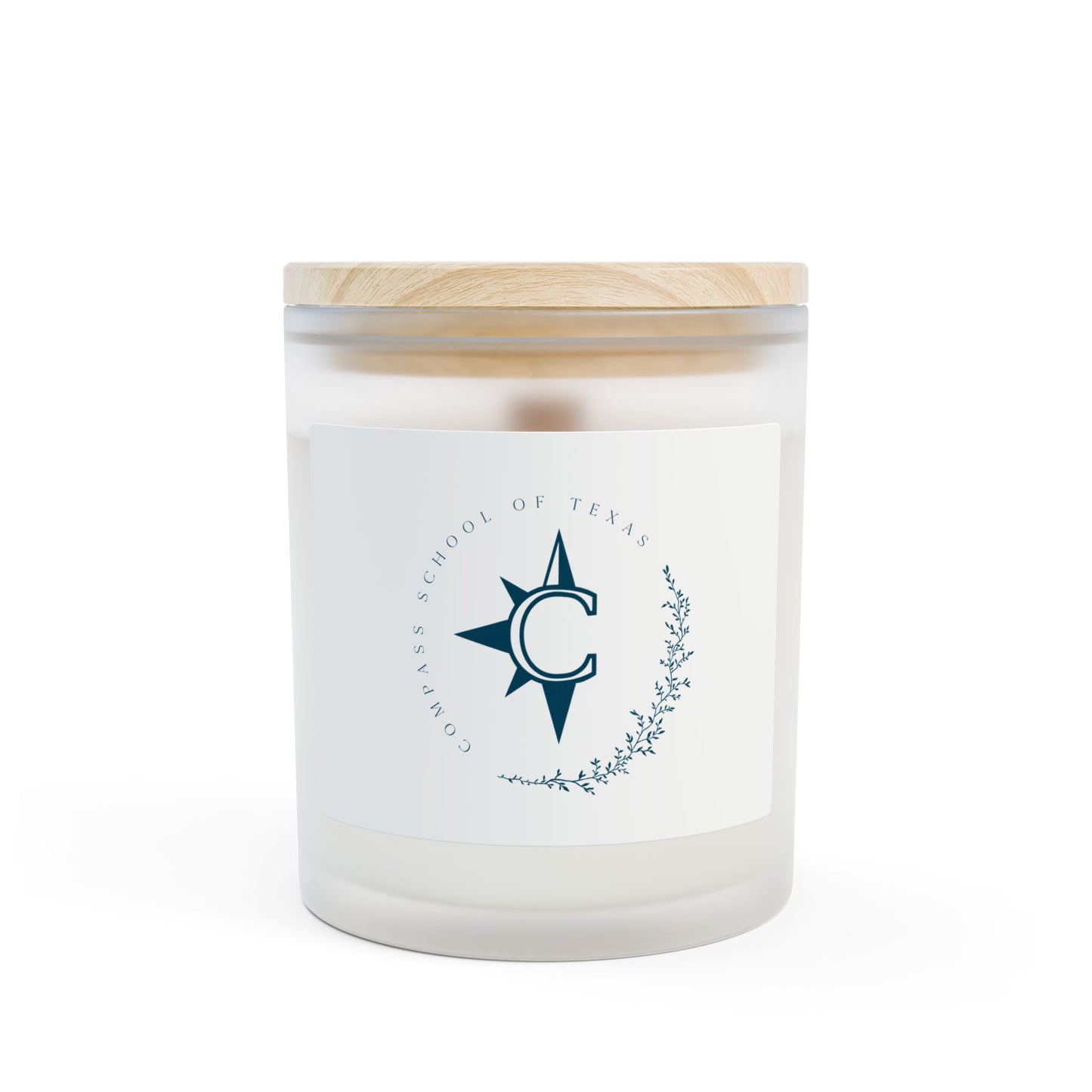 Compass Frosted Glass Candle