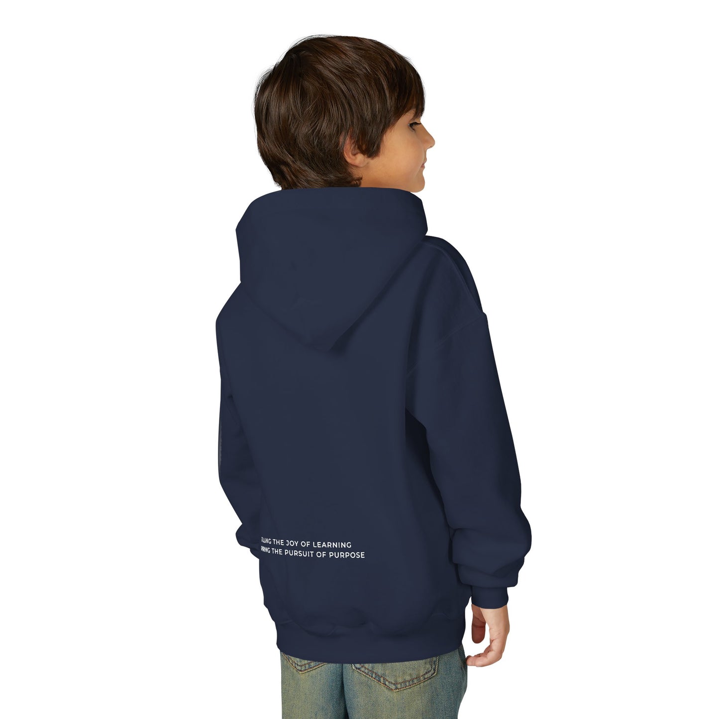 The Compass School of Texas Minimal Logo Sweatshirt Front and Back
