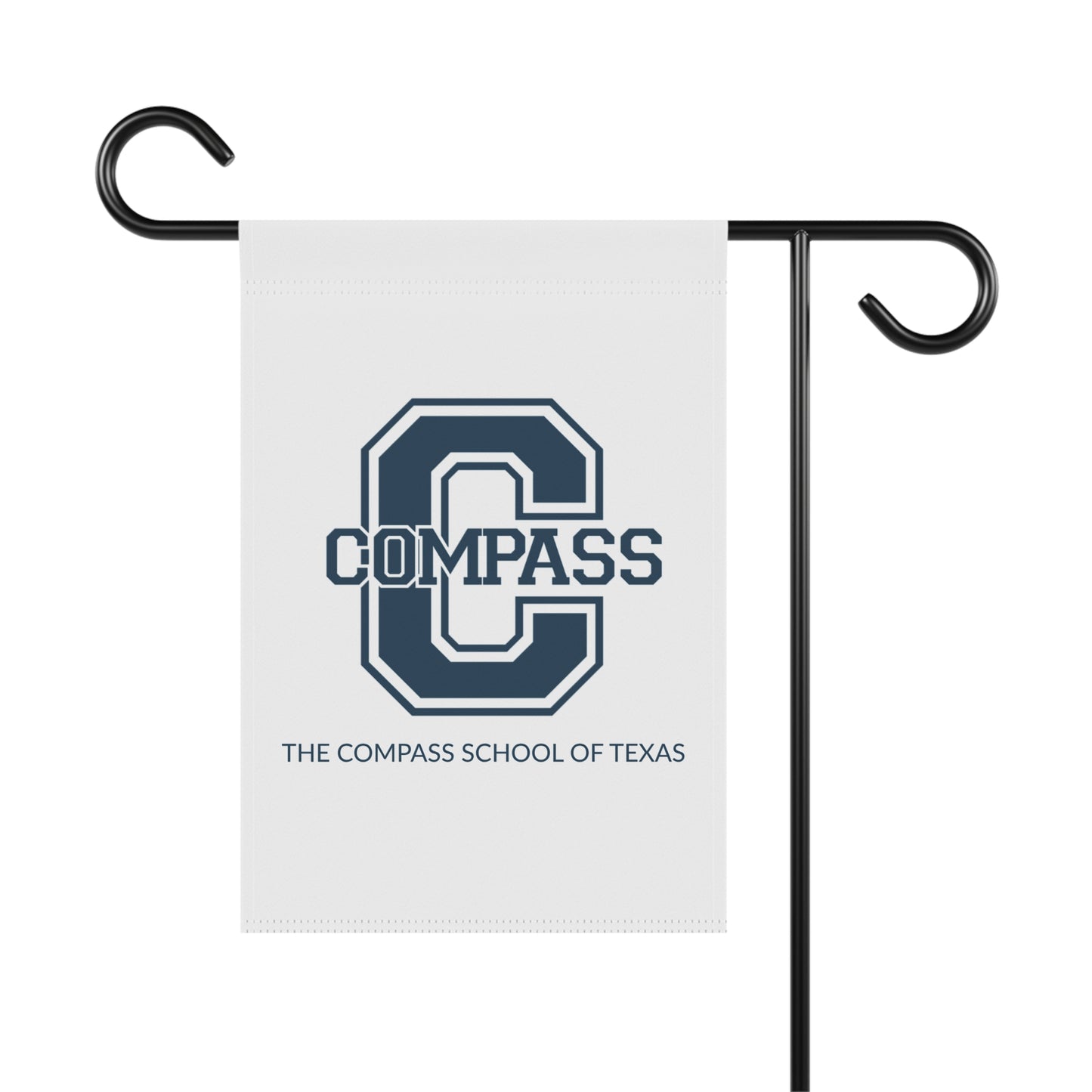 Compass Letter Garden Flag — Collegiate Initial Outdoor Banner
