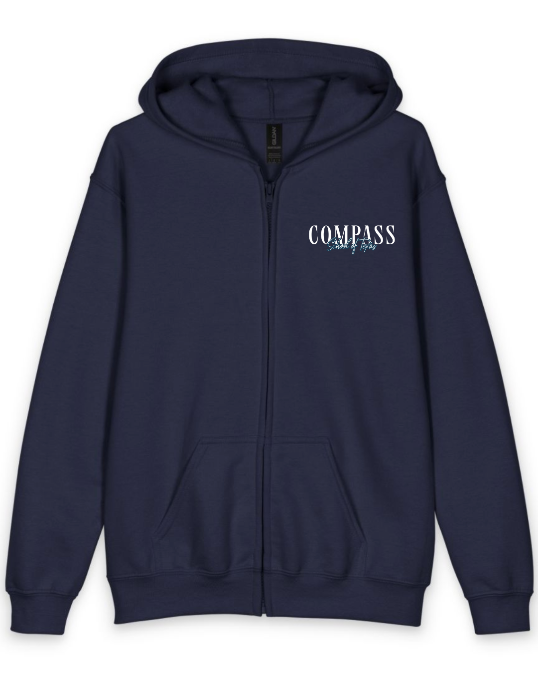 Compass Navy Youth Zip Hoodie