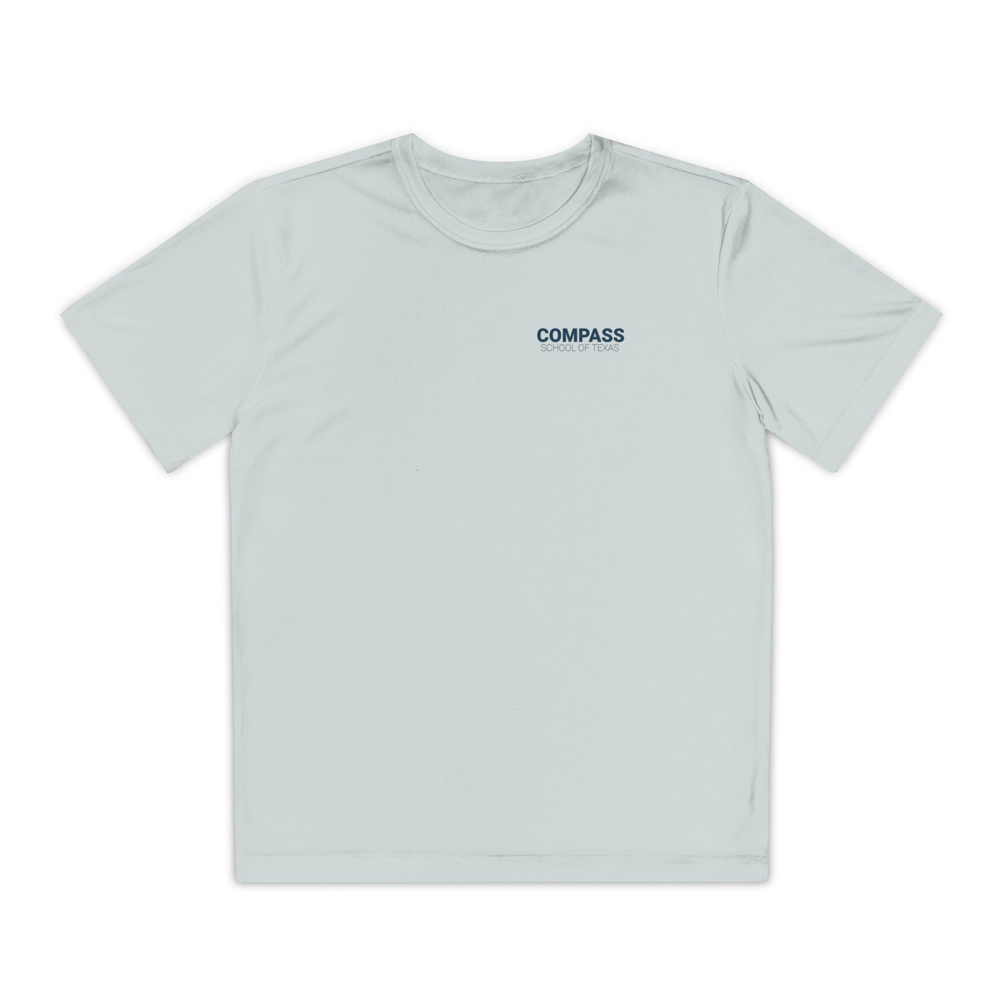Compass School of Texas Youth T-Shirt — Repeating Logo Graphic Tee