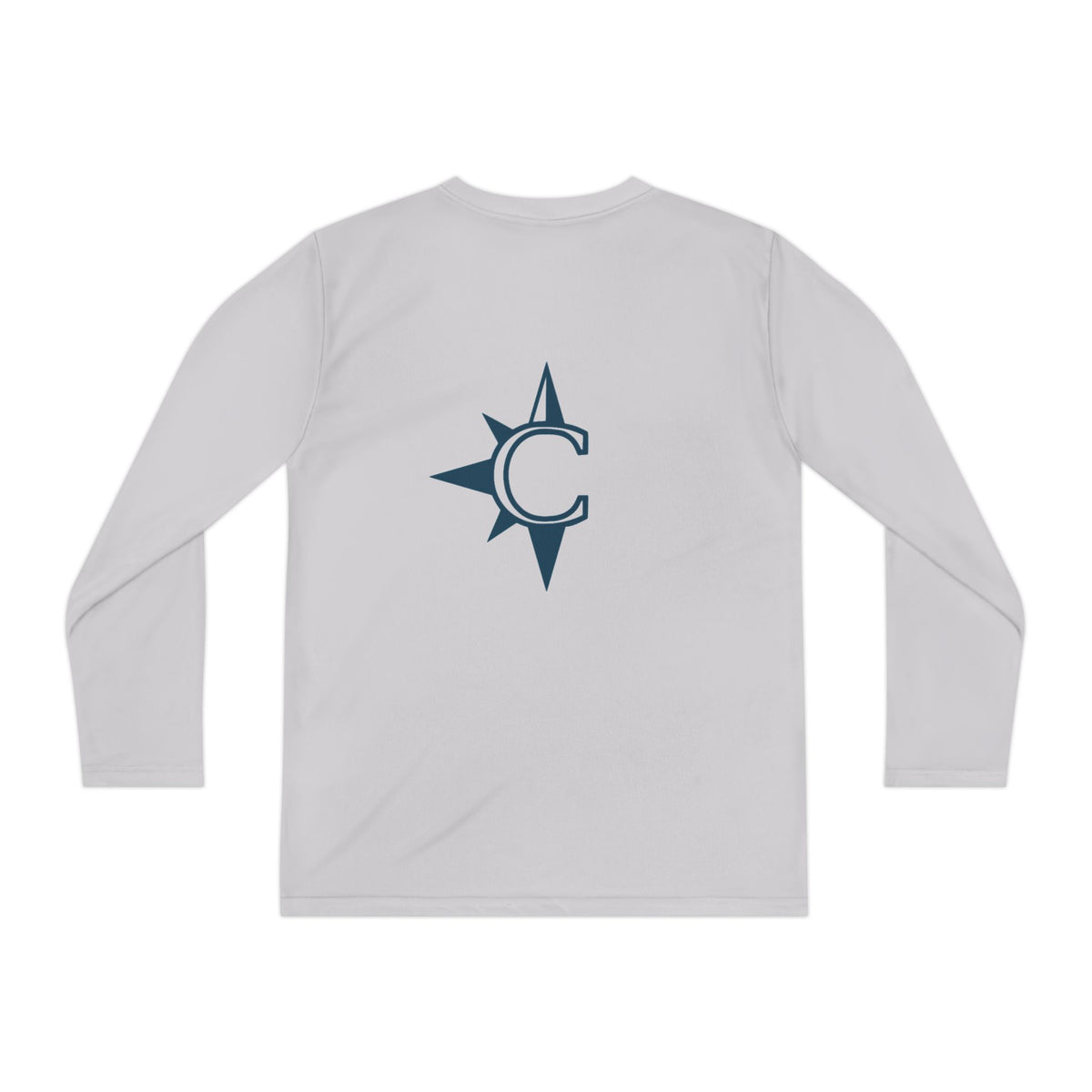 Youth Long Sleeve Athletic Tee — Compass School of Texas Logo