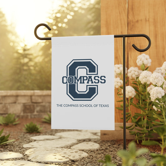 Compass Letter Garden Flag — Collegiate Initial Outdoor Banner