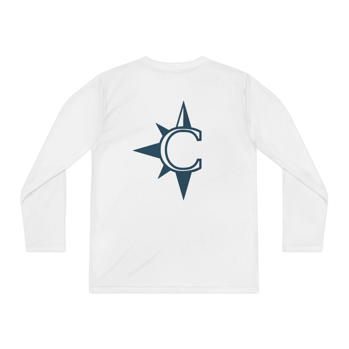 Youth Long Sleeve Athletic Tee — Compass School of Texas Logo