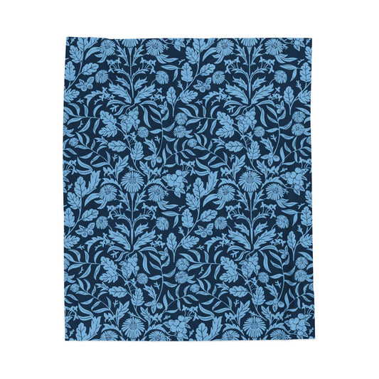 Compass Print Velveteen Plush Blanket — Super Soft Kids Cozy Throw for Home, Car & Travel