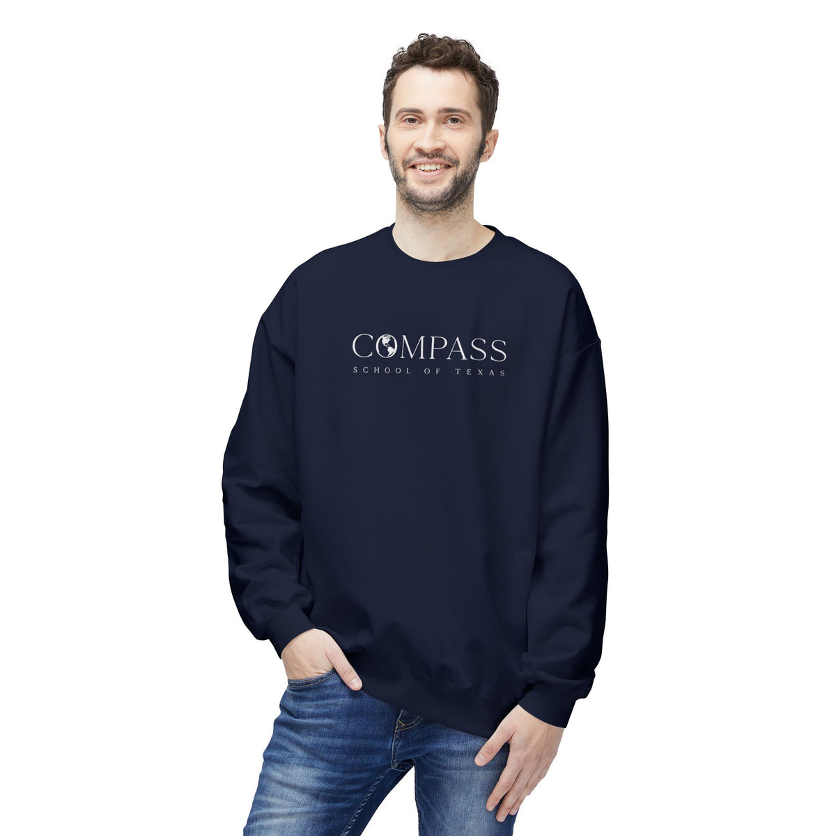 Compass Church Crewneck Sweatshirt — 'Compass' Logo Ministry Pullover