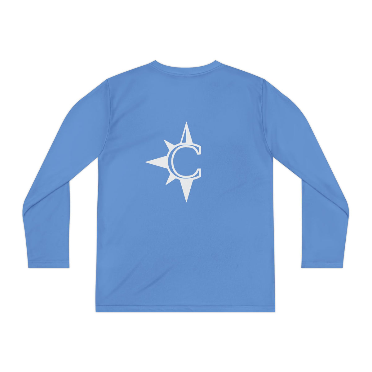 Youth Long Sleeve Athletic Tee — Compass School of Texas Logo