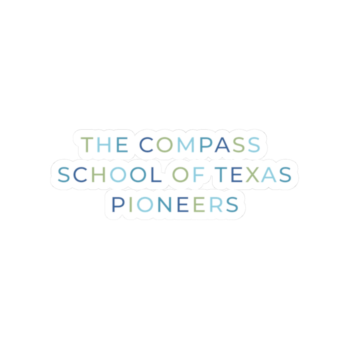 The Compass School of Texas Pioneers Sticker - School Logo Kiss-Cut Vinyl