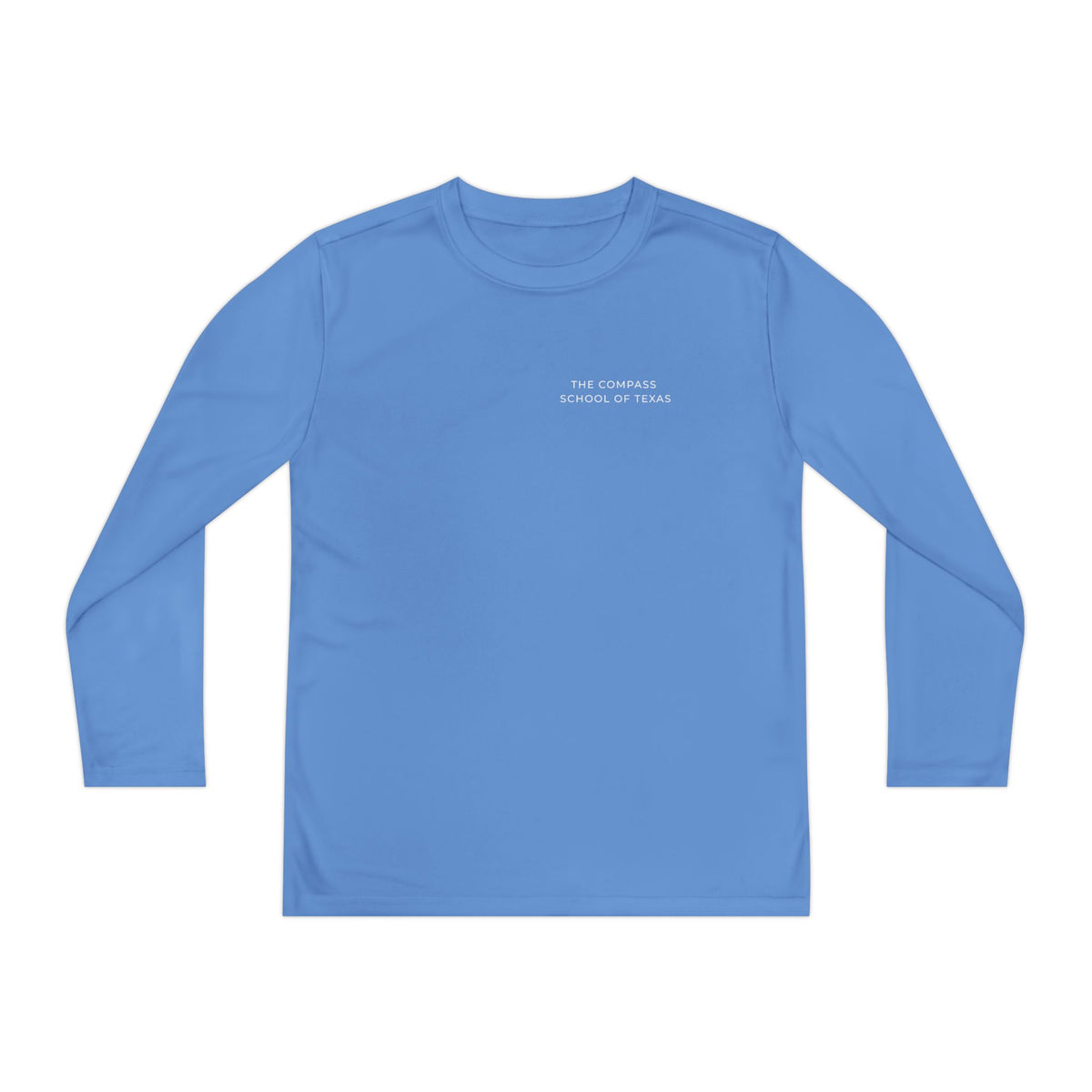 Youth Long Sleeve Athletic Tee — Compass School of Texas Logo
