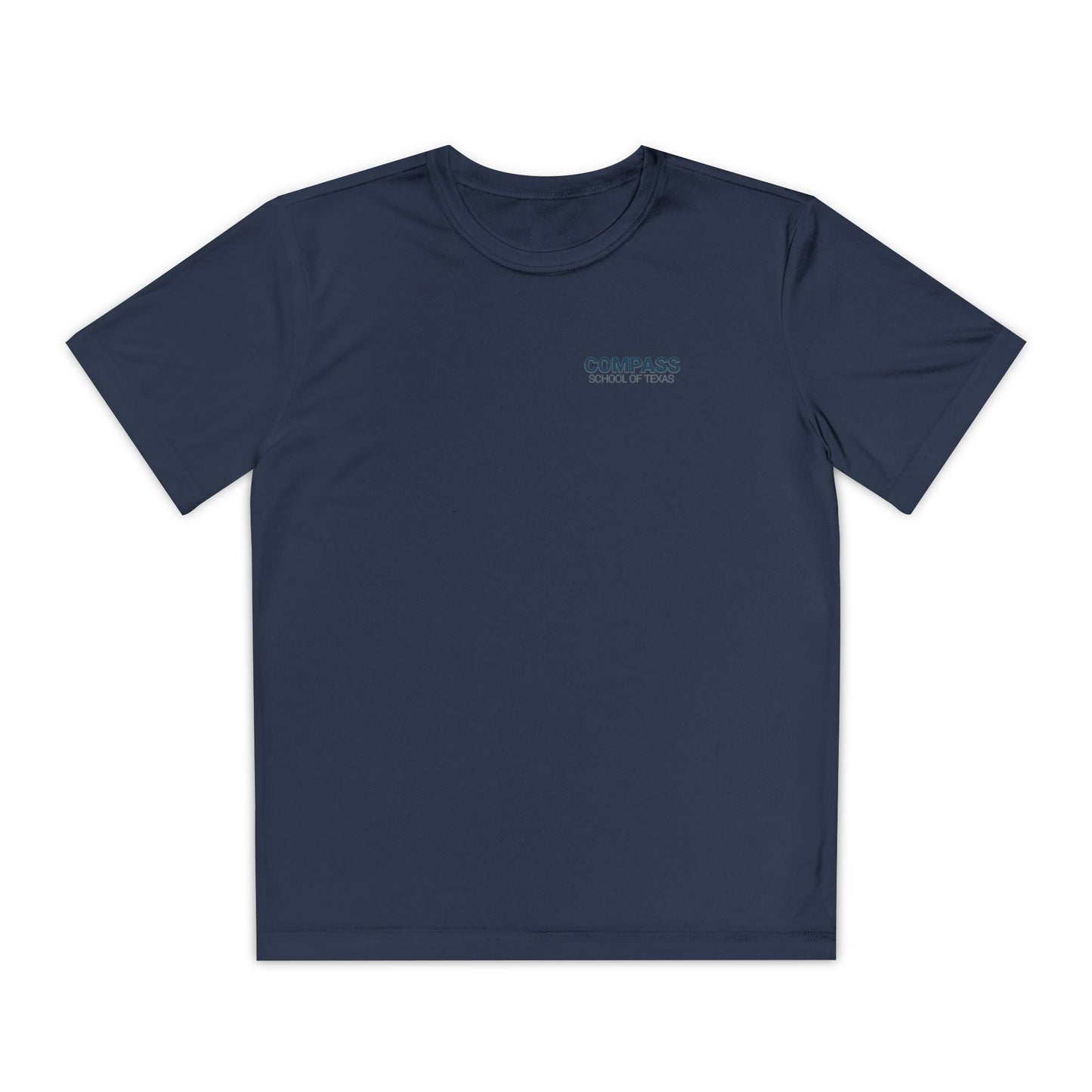 Compass School of Texas Youth T-Shirt — Repeating Logo Graphic Tee