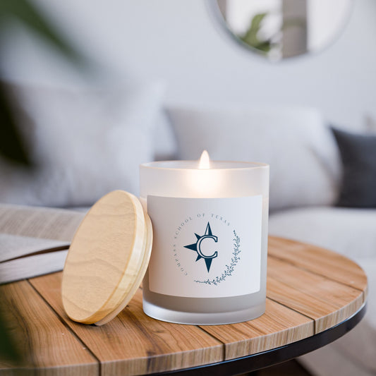 Compass Frosted Glass Candle