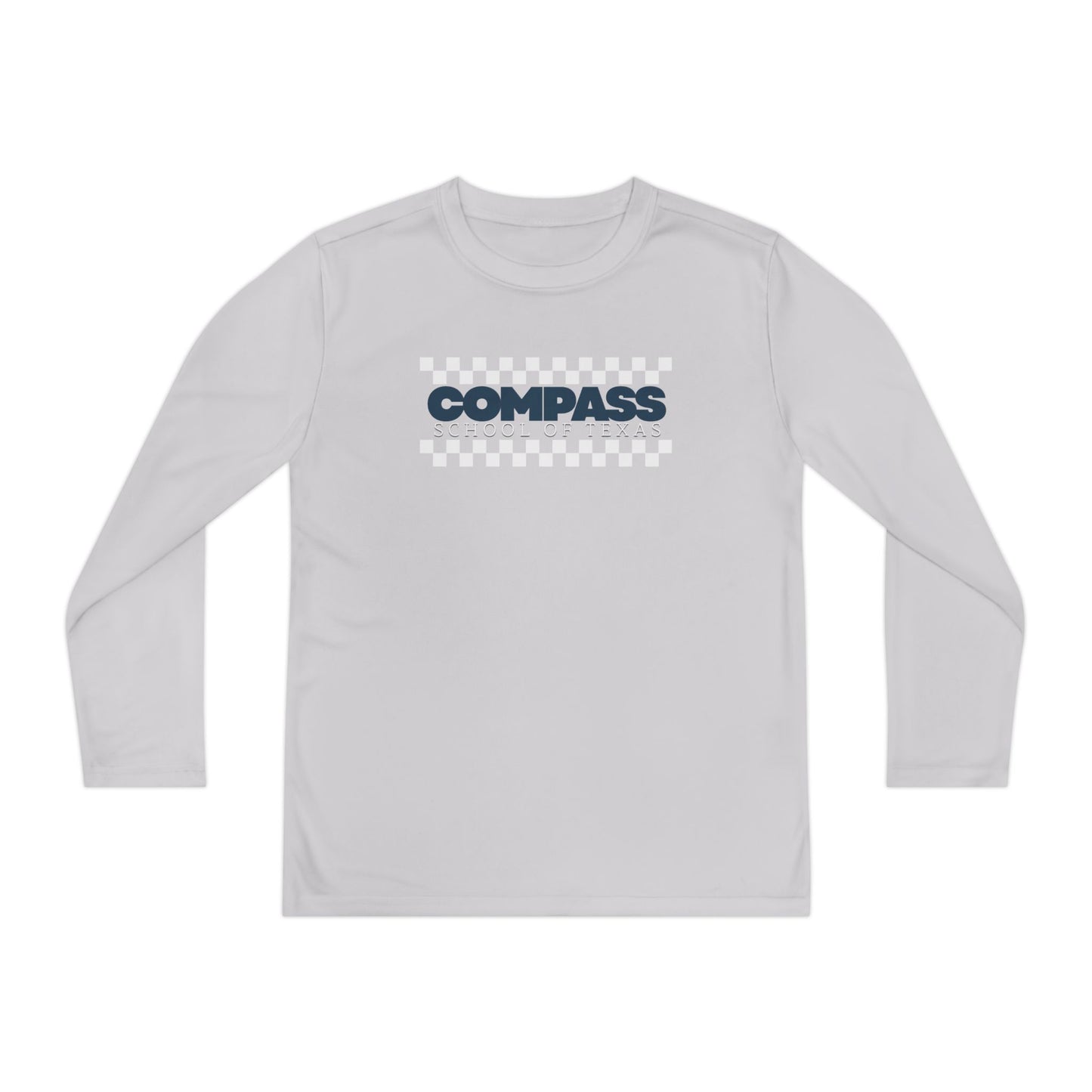 Checker Logo Performance Shirt Compass Youth Long Sleeve Tee