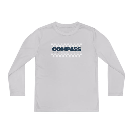Checker Logo Performance Shirt Compass Youth Long Sleeve Tee