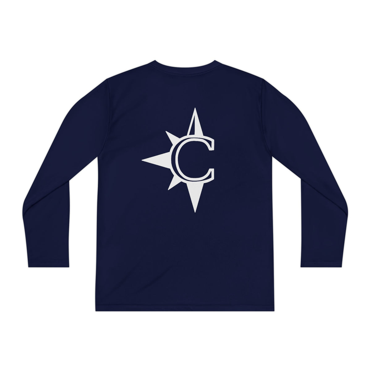 Youth Long Sleeve Athletic Tee — Compass School of Texas Logo