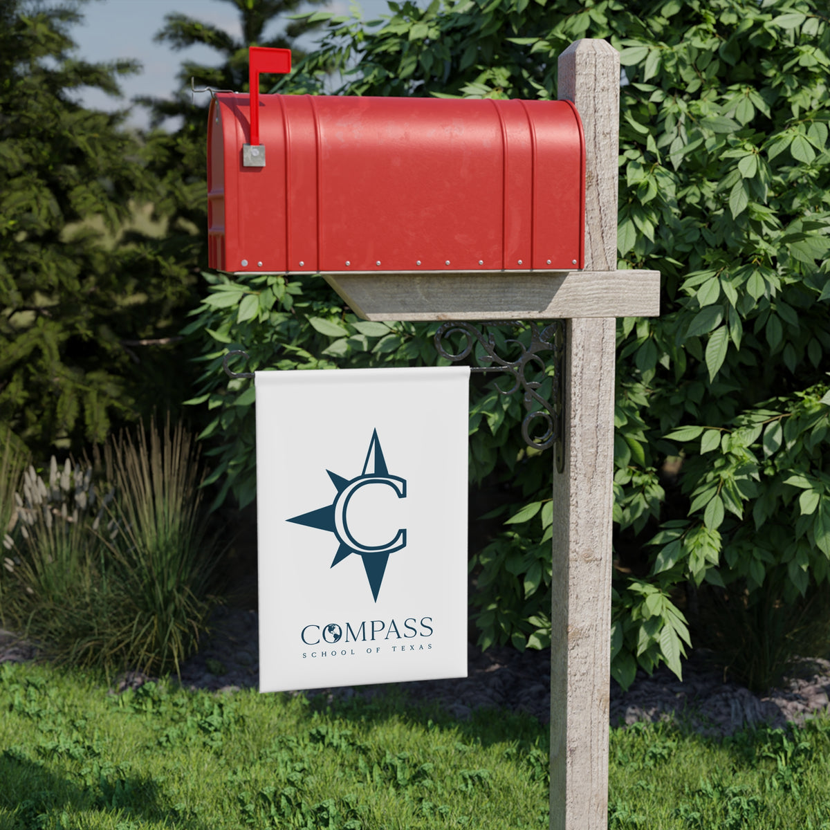Compass School Emblem Garden Banner