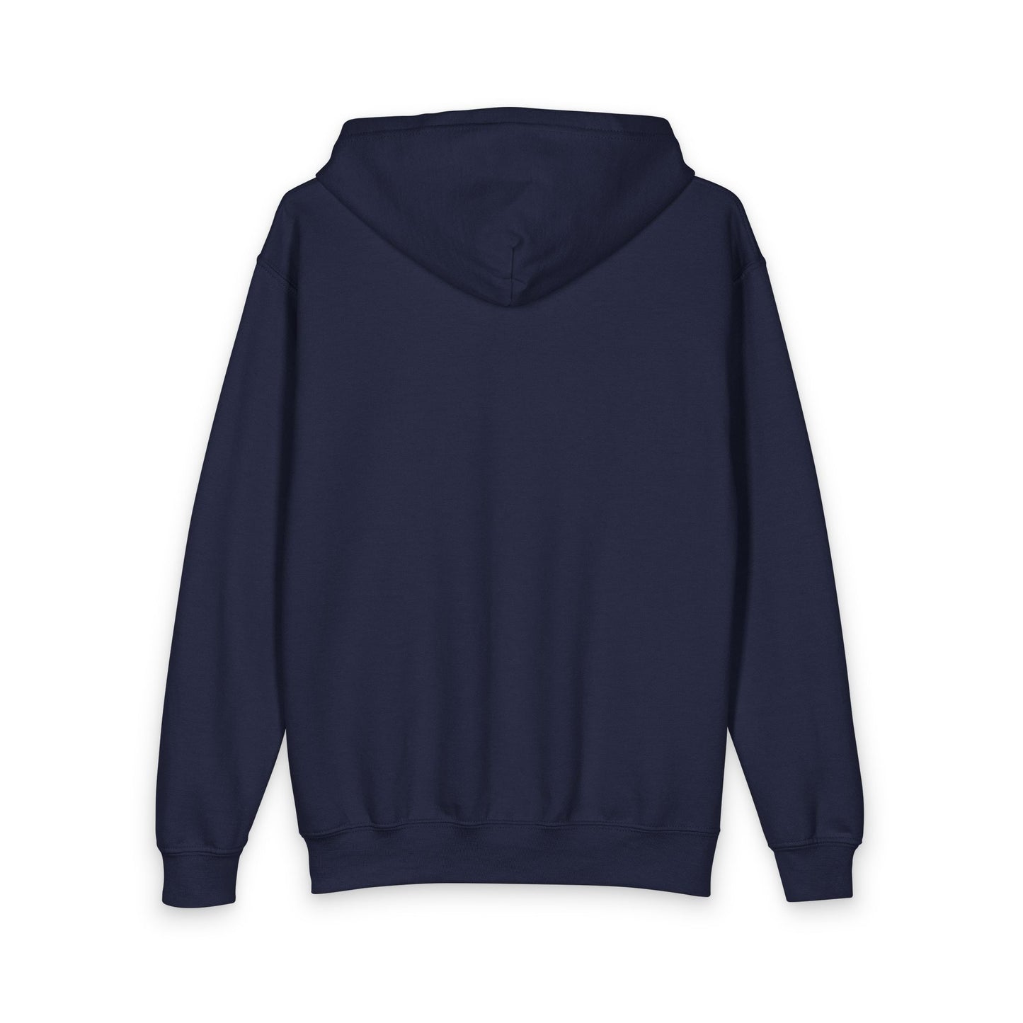 Youth Zip Hoodie with White Star Compass Logo — Navy Casual Kids Hoodie
