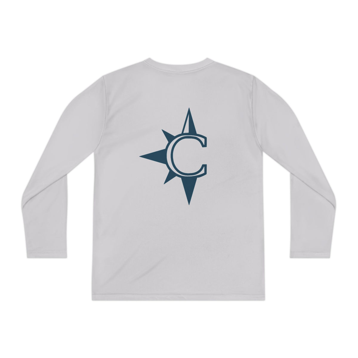 Youth Long Sleeve Athletic Tee — Compass School of Texas Logo