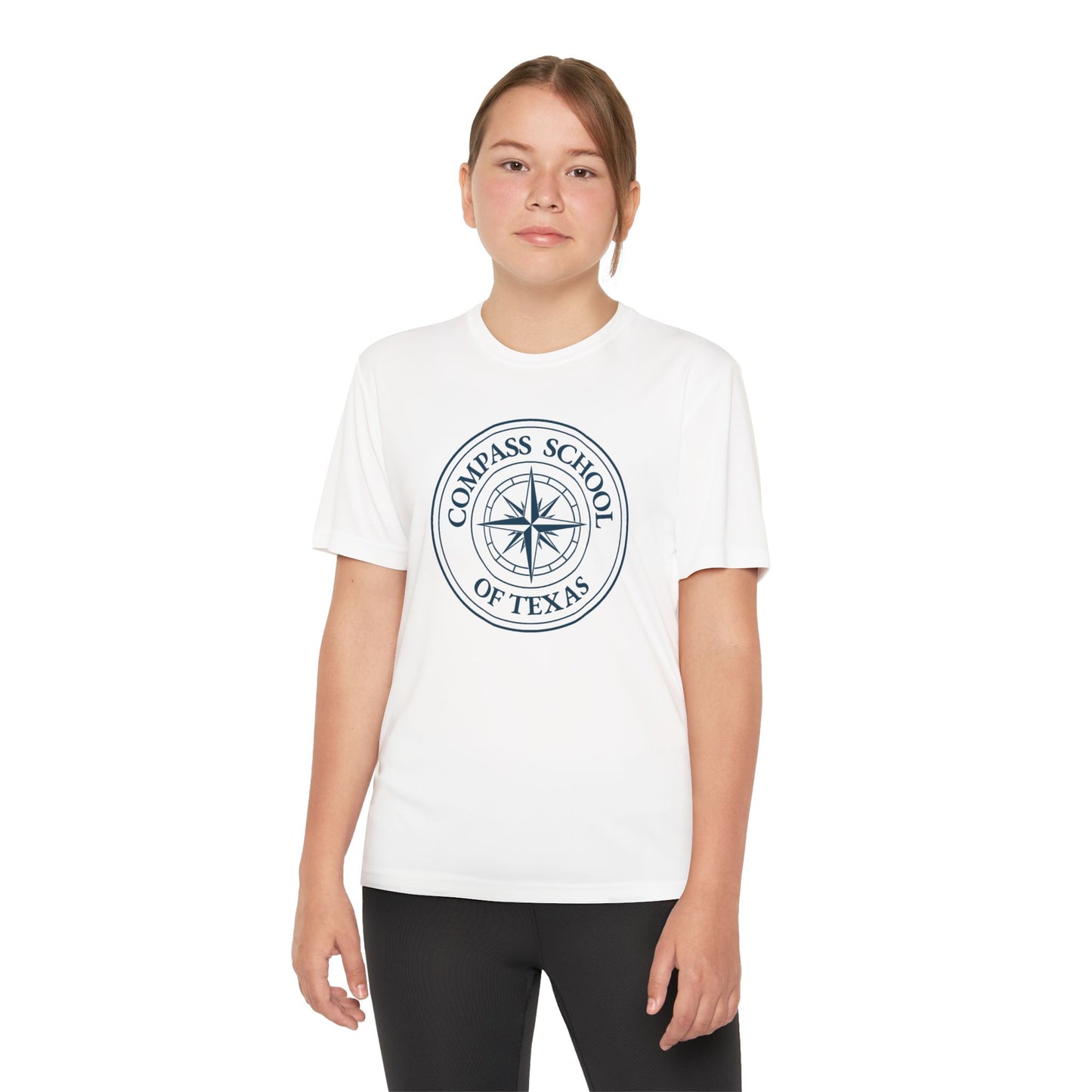 Youth Competitor Tee, Gray Compass School of Texas