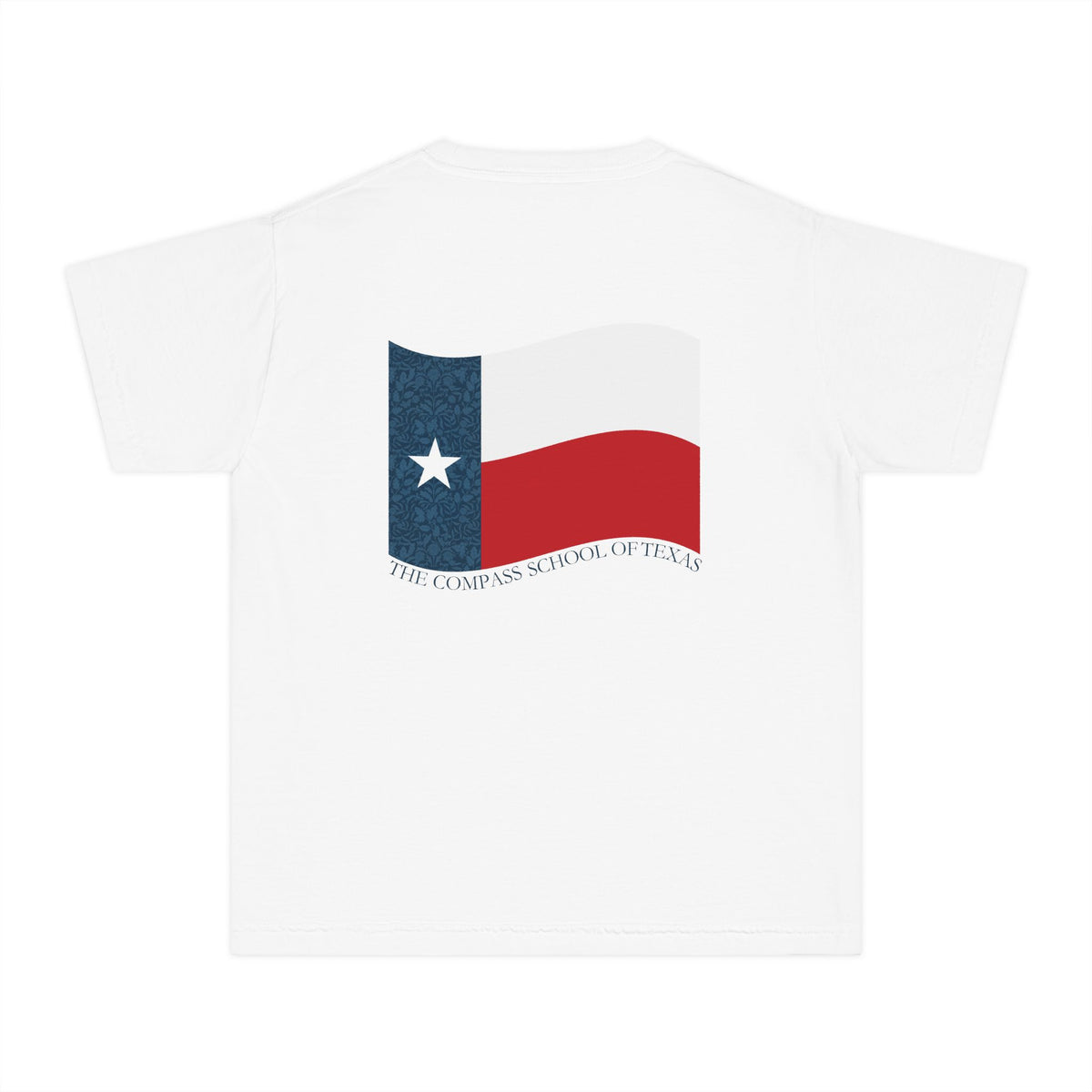 Youth Tee — Texas Flag Vintage Graphic (The Compass School of Texas)